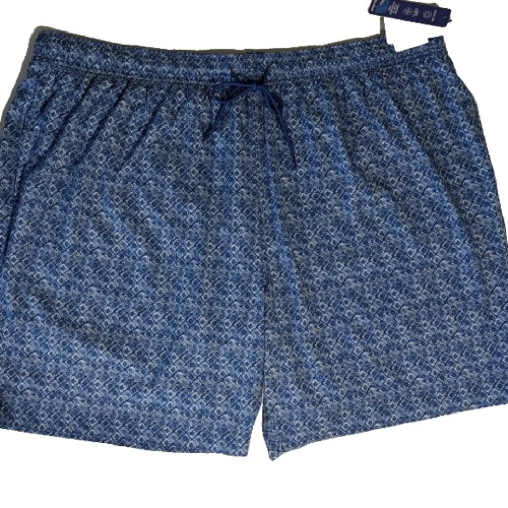 NEW 4XB Big Mens Roundtree & Yorke Caribbean Swim Trunks Quick Dry 9"I Navy